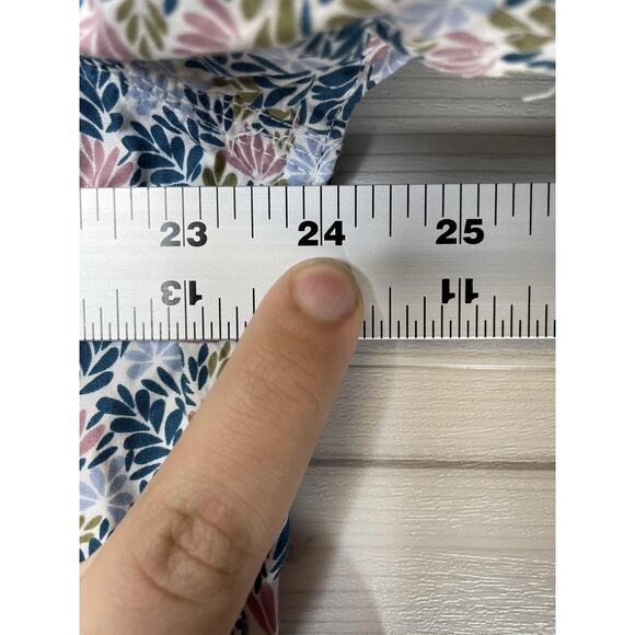 Thread & Cloth Shirt Mens XL Teal Floral Print 100% Cotton Short Sleeve Casual - Picture 5 of 10